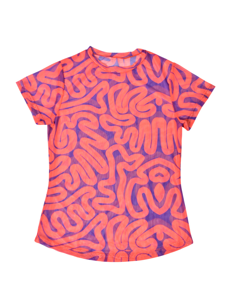TOP MESH NARANJA CON MORADO