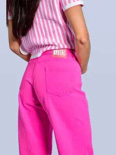 JEAN WIDE LEG FUCSIA