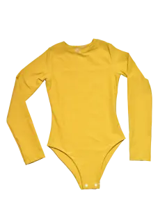 BODY MANGA LARGA AMARILLO