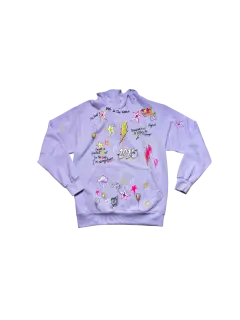 HOODIE LILA STICKERS