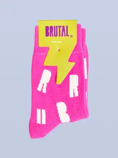 MEDIAS BRUTAL RROSA CON LETRAS