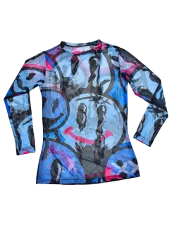 MESH TOP AZUL DE CARITAS