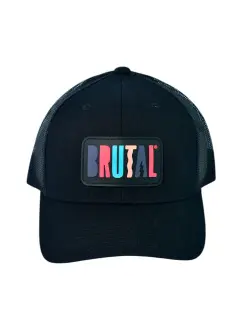 GORRA NEGRA LOGO NEGRO CON COLORES