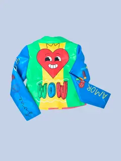 CHAQUETA DE CUERO COLORES PASTELES