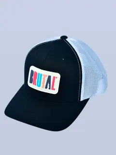 GORRA NEGRA MALLA BLANCA LOGO MULTICOLOR
