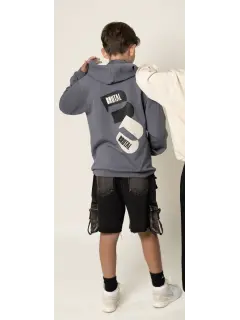 Hoodie gris BRUTAL LEVEL 2