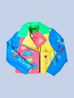 CHAQUETA DE CUERO COLORES PASTELES