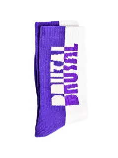 MEDIAS BRUTAL MORADO CON BEIGE