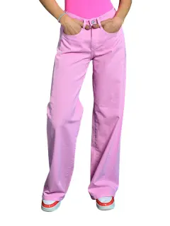 JEAN WIDE LED ROSADO CLARO