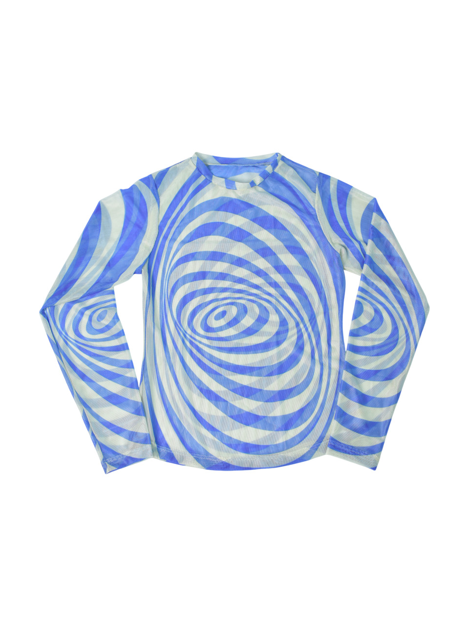 TOP MESH MANGA LARGA REMOLINO