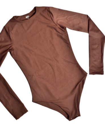 BODY MANGA LARGA MARRON