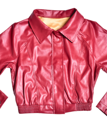 CHAQUETA DE CUERO ROJO