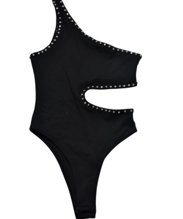 BODY ASIMETRICO NEGRO CON BRILLO