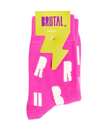 MEDIAS BRUTAL RROSA CON LETRAS