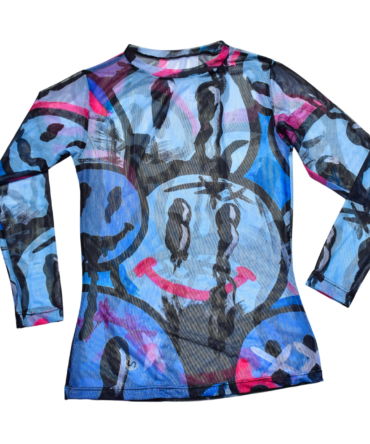 TOP DE MESH MANGA LARGA