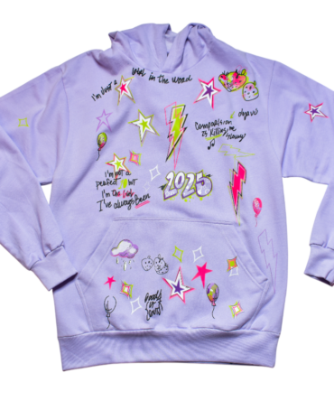 HOODIE LILA STICKERS