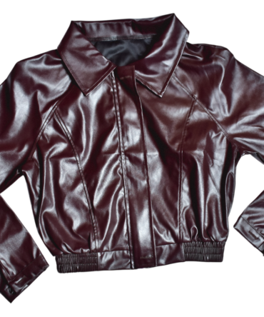 CHAQUETA DE CUERO MARRON