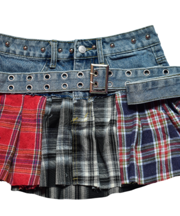 FALDA DENIM PATCHWORK