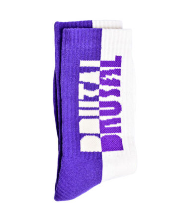 Medias Brutal Morado con Beige